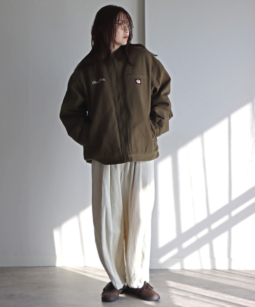 RED KAP（レッドキャップ）の「【RED KAP/レッドキャップ】 襟コーデュロイダックジャケット（ブルゾン・レディース・ブラック/カーキ/ベージュ・M/L/XL）」の16枚目の写真