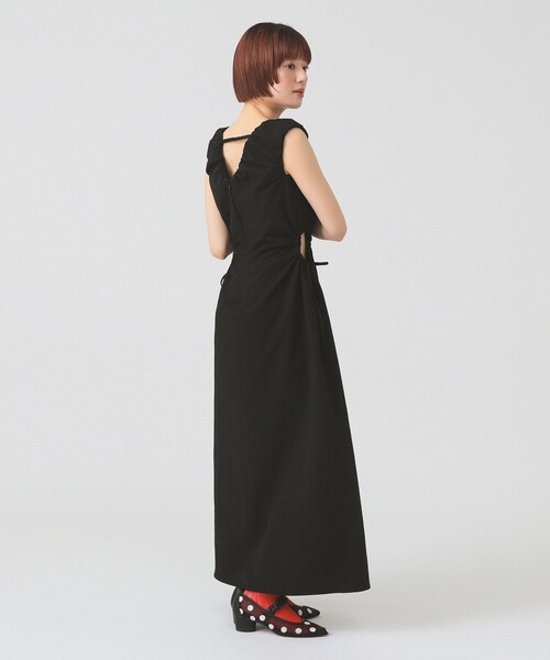 Ray BEAMS(レイビームス)の「カットアウト ノースリーブ ワンピース(ワンピース・レディース・グリーン/ブラック・0/1)」の2枚目の写真