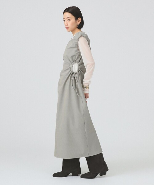 Ray BEAMS(レイビームス)の「カットアウト ノースリーブ ワンピース(ワンピース・レディース・グリーン/ブラック・0/1)」の3枚目の写真