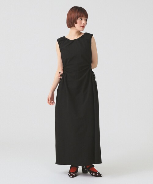 Ray BEAMS(レイビームス)の「カットアウト ノースリーブ ワンピース(ワンピース・レディース・グリーン/ブラック・0/1)」の5枚目の写真