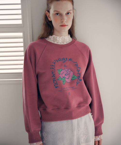 ROLAROLA（ロラロラ）の「ROSE PIGMENT SWEATSHIRT PINK（スウェット・レディース・ピンク・S/M）」の2枚目の写真