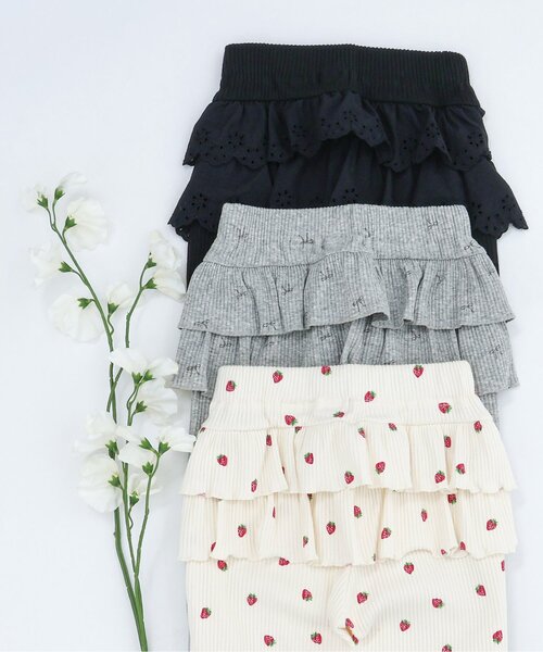 apres les cours（アプレレクール）の「後ろフリルレギンス/7days Style pants（その他パンツ・キッズ・アイボリー/ブラック/ライトグレー・110/100/90/80/130/120）」の8枚目の写真