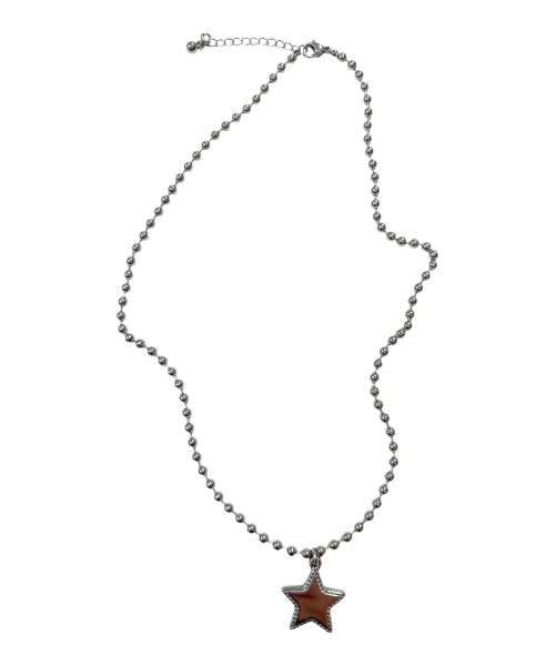 SK8ER ROCK(スケーターロック)の「Big Star Ball Chain Surgical Steel Necklace ((steel))(ネックレス・レディース・その他・FREE)」の2枚目の写真