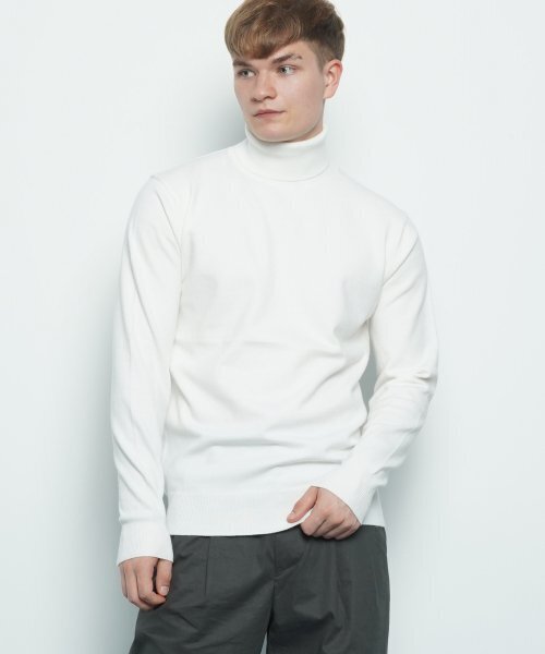 THE-ABON(エイボン)の「M613 cash polar knit ivory(ニット/セーター・メンズ・アイボリー・M/L)」の1枚目の写真