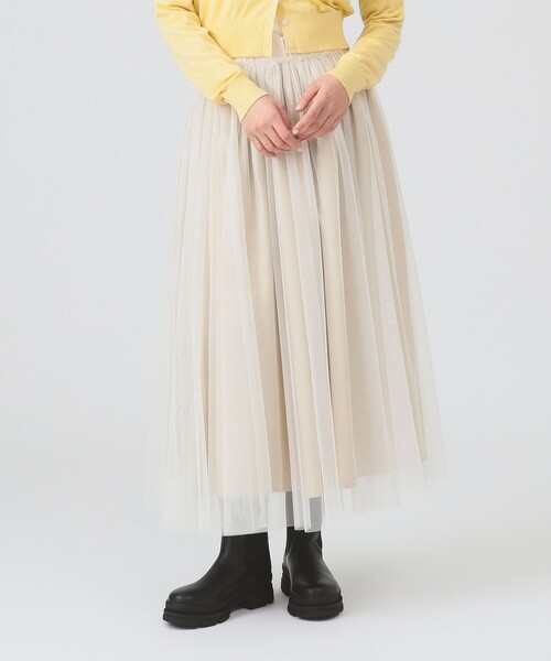 Ray BEAMS(レイビームス)の「【7/31再値下げ】チュール ギャザー スカート(スカート・レディース・ブラック/ホワイト系その他6・1/0)」の2枚目の写真