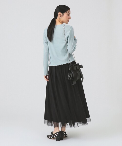 Ray BEAMS(レイビームス)の「【7/31再値下げ】チュール ギャザー スカート(スカート・レディース・ブラック/ホワイト系その他6・1/0)」の7枚目の写真