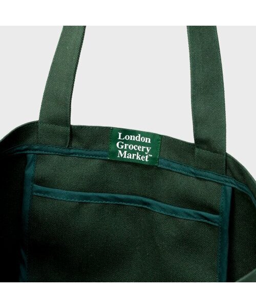 LONDON GROCERY MARKET（ロンドングローサリーマーケット）の「Cotton Market Bag (Forest Green)（エコバッグ/サブバッグ・メンズ・その他・MEDIUM）」の5枚目の写真