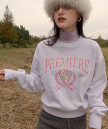 PREMIERE AMOUR（プルミエラムール）の「キャンパスエンブレムスウェットシャツ - メランジグレー（スウェット）」