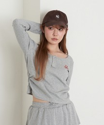 RAY CASSIN | 胸刺繍UネックヘンリーTシャツ(Tシャツ/カットソー)