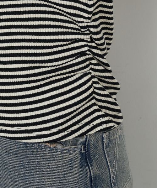 RAY CASSIN（レイカズン）の「胸刺繍UネックヘンリーTシャツ（Tシャツ/カットソー・レディース・グレー/ホワイト系その他2/グレー系その他2/ホワイト/ホワイト系その他・FREE）」の20枚目の写真