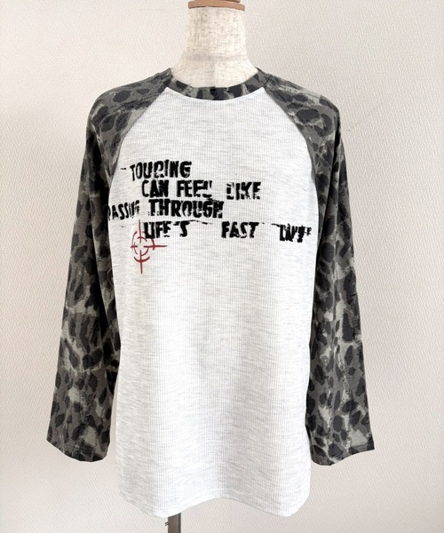 SHEENA(シーナ)の「カモフラ柄ラグランスリーブワッフルロンT(Tシャツ/カットソー・レディース・ライトグレー・M)」の17枚目の写真