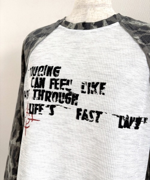 SHEENA(シーナ)の「カモフラ柄ラグランスリーブワッフルロンT(Tシャツ/カットソー・レディース・ライトグレー・M)」の20枚目の写真