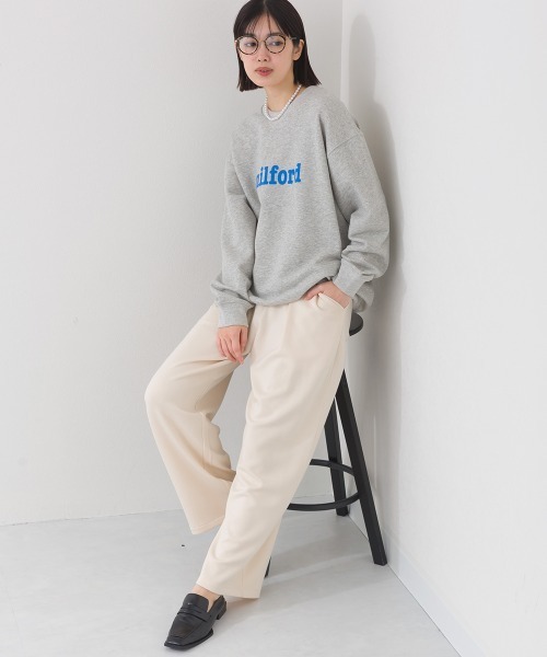 OMNES（オムネス）の「テック裏毛オーバーサイズロゴスウェットトップス milford UVカット付（スウェット・レディース・ダークグレー/ライトブルー/グレー/ホワイト・FREE）」の6枚目の写真