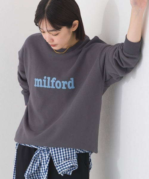 OMNES（オムネス）の「テック裏毛オーバーサイズロゴスウェットトップス milford UVカット付（スウェット・レディース・ダークグレー/ライトブルー/グレー/ホワイト・FREE）」の10枚目の写真