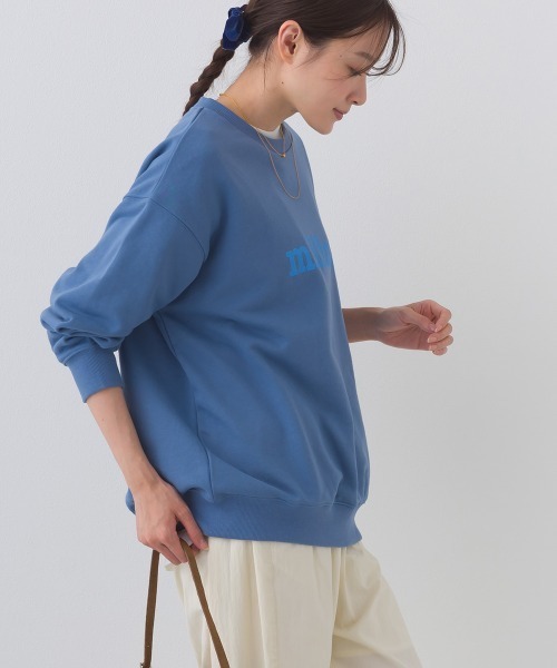 OMNES（オムネス）の「テック裏毛オーバーサイズロゴスウェットトップス milford UVカット付（スウェット・レディース・ダークグレー/ライトブルー/グレー/ホワイト・FREE）」の14枚目の写真