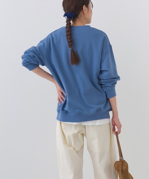 OMNES（オムネス）の「テック裏毛オーバーサイズロゴスウェットトップス milford UVカット付（スウェット・レディース・ダークグレー/ライトブルー/グレー/ホワイト・FREE）」の15枚目の写真