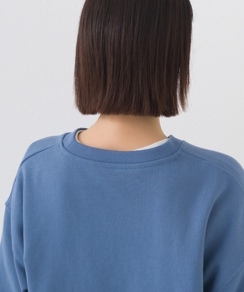 OMNES（オムネス）の「テック裏毛オーバーサイズロゴスウェットトップス milford UVカット付（スウェット・レディース・ダークグレー/ライトブルー/グレー/ホワイト・FREE）」の18枚目の写真