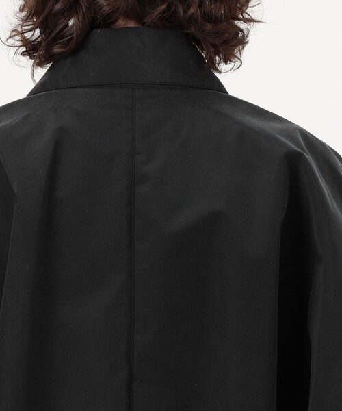HAVERSACK(ハバーザック)の「HAVERSACK Silkcoating バルカラーコート(ステンカラーコート・レディース・ブラック・1/2)」の12枚目の写真