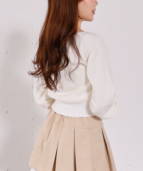 archives（アルシーヴ）の「レーストリムニットアンサンブル（ニット/セーター・レディース・チャコールグレー/ブルー/ホワイト・MEDIUM）」の14枚目の写真