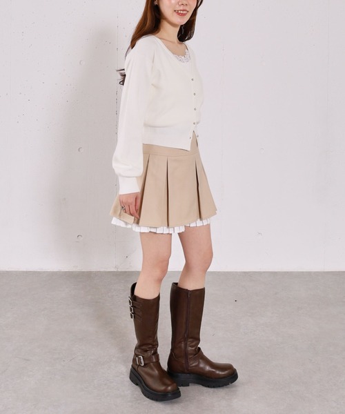 archives（アルシーヴ）の「レーストリムニットアンサンブル（ニット/セーター・レディース・チャコールグレー/ブルー/ホワイト・MEDIUM）」の17枚目の写真