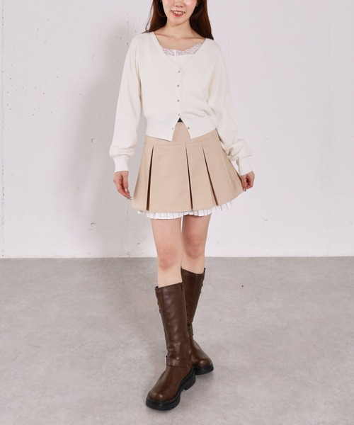 archives（アルシーヴ）の「レーストリムニットアンサンブル（ニット/セーター・レディース・チャコールグレー/ブルー/ホワイト・MEDIUM）」の15枚目の写真