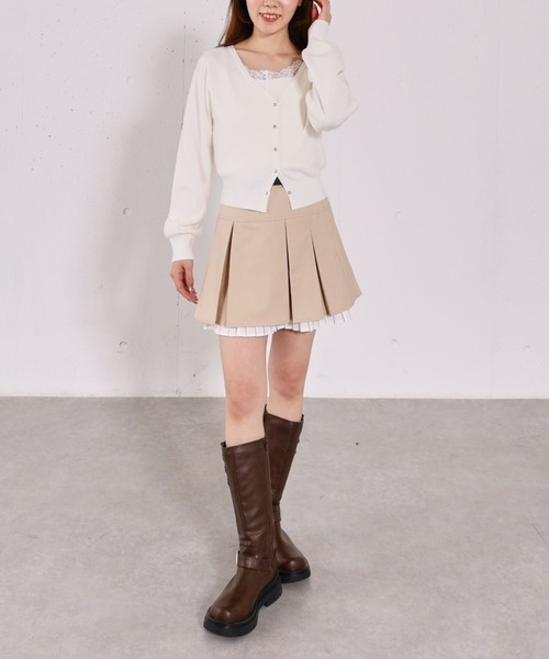 archives（アルシーヴ）の「レーストリムニットアンサンブル（ニット/セーター・レディース・チャコールグレー/ブルー/ホワイト・MEDIUM）」の16枚目の写真