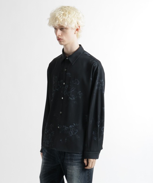 HARE（ハレ）の「FLOWER ARTシャツ(HARE)（シャツ/ブラウス・メンズ・ブラック系その他/ブラック/ホワイト/ブルー・FREE）」の19枚目の写真