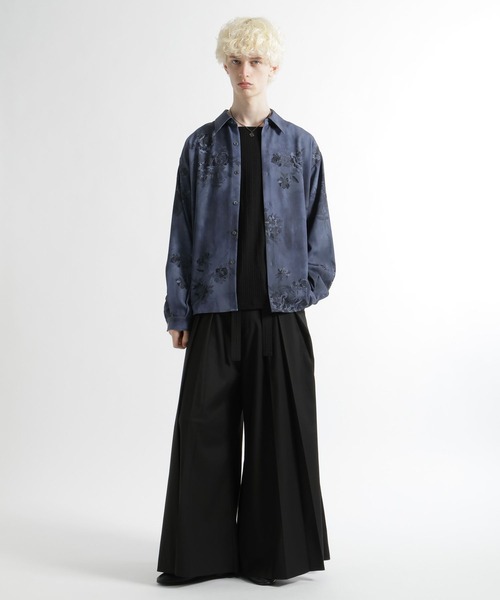 HARE（ハレ）の「FLOWER ARTシャツ(HARE)（シャツ/ブラウス・メンズ・ブラック系その他/ブラック/ホワイト/ブルー・FREE）」の14枚目の写真