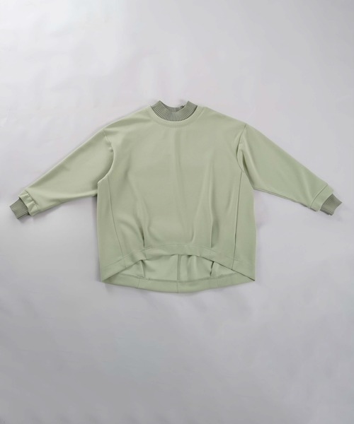 LUCA/LADY LUCK LUCA（ルカ/レディラックルカ）の「LC/LLL ニットレイヤード風ダンボールプルオーバー（Tシャツ/カットソー・レディース・チャコールグレー/アイボリー/グリーン・FREE）」の20枚目の写真