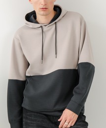 Blue Standard （ブルースタンダード）の「【BLUE STANDARD/ブルースタンダード】パフィースウェット バイカラー プルオーバーパーカー フーディー ストレッチ 春服（パーカー）」