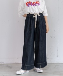 POU DOU DOU | スリットヘムタックデニムパンツ(デニムパンツ)