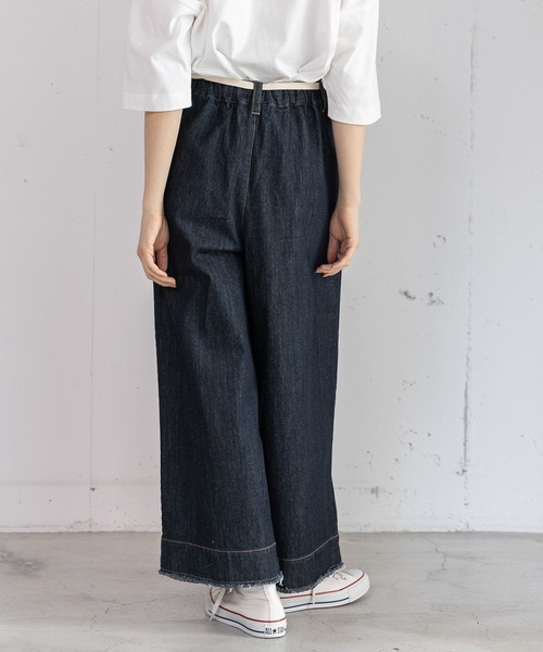 POU DOU DOU(プードゥドゥ)の「スリットヘムタックデニムパンツ(デニムパンツ・レディース・インディゴブルー/ブルー系その他・3)」の9枚目の写真