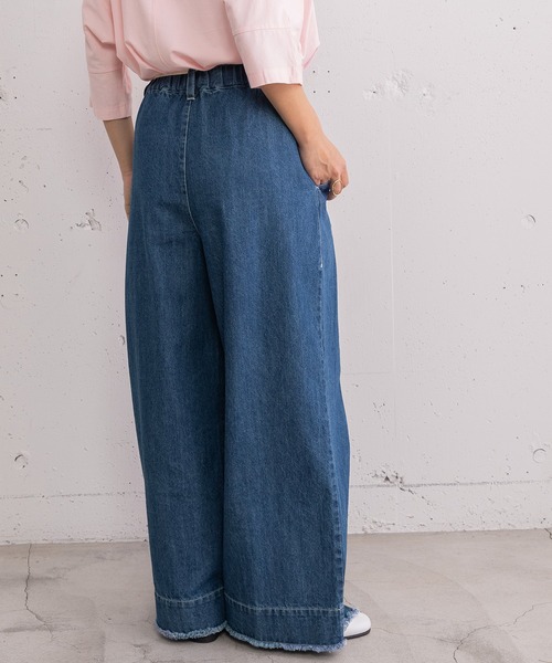 POU DOU DOU(プードゥドゥ)の「スリットヘムタックデニムパンツ(デニムパンツ・レディース・インディゴブルー/ブルー系その他・3)」の19枚目の写真