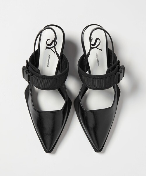 SY UNITED ARROWS(シーユナイテッドアローズ)の「<SY> シェイプヒールベルクロバックベルト パンプス50↑(パンプス・レディース・ブラック/シルバー・23.5cm/23cm/22.5cm/22cm/25cm/24.5cm/24cm)」の4枚目の写真