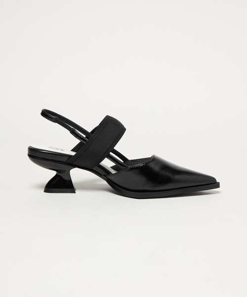 SY UNITED ARROWS(シーユナイテッドアローズ)の「<SY> シェイプヒールベルクロバックベルト パンプス50↑(パンプス・レディース・ブラック/シルバー・23.5cm/23cm/22.5cm/22cm/25cm/24.5cm/24cm)」の5枚目の写真