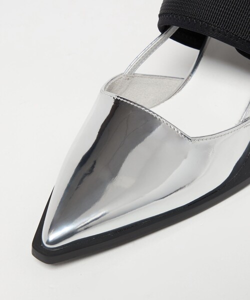 SY UNITED ARROWS(シーユナイテッドアローズ)の「<SY> シェイプヒールベルクロバックベルト パンプス50↑(パンプス・レディース・ブラック/シルバー・23.5cm/23cm/22.5cm/22cm/25cm/24.5cm/24cm)」の13枚目の写真