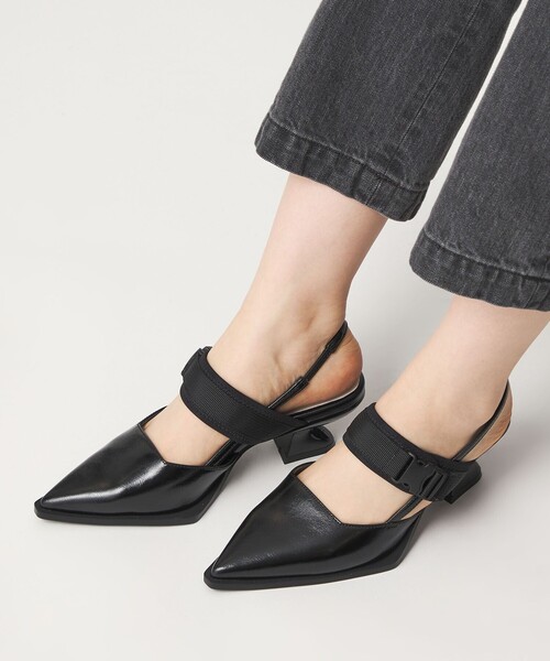 SY UNITED ARROWS(シーユナイテッドアローズ)の「<SY> シェイプヒールベルクロバックベルト パンプス50↑(パンプス・レディース・ブラック/シルバー・23.5cm/23cm/22.5cm/22cm/25cm/24.5cm/24cm)」の16枚目の写真