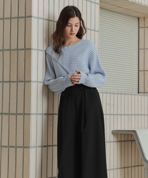 ZEROSTREET（ゼロストリート）の「[2カラー] ニューボレロ & ノースリーブニットセット（ニット/セーター・レディース・アイボリー/スカイブルー・F）」の3枚目の写真