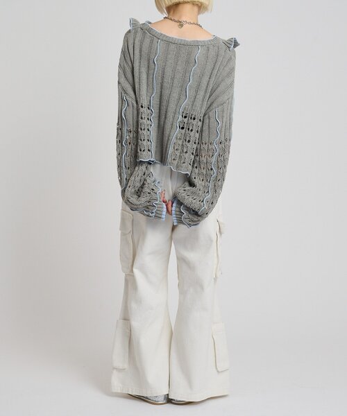 w closet（ダブルクローゼット）の「ポケットカーゴデニム（デニムパンツ・レディース・オフホワイト/ブルー・FREE）」の18枚目の写真