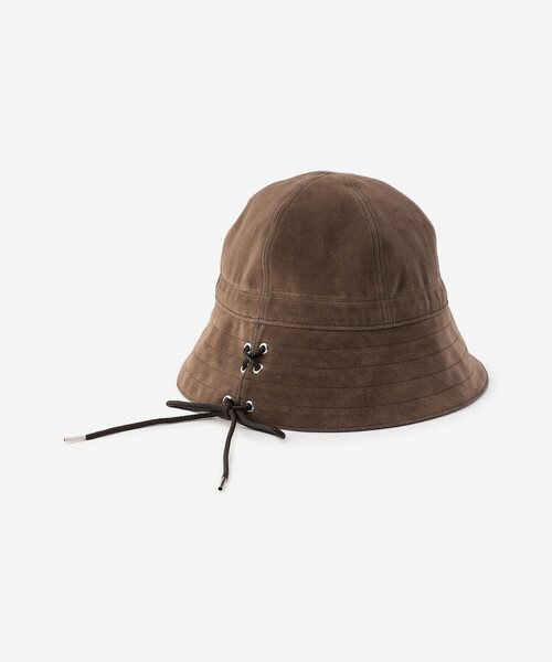 KIJIMA TAKAYUKI(キジマ タカユキ)の「KIJIMA TAKAYUKI | FLOCKY PRINTED DENIM 2WAY SAILOR HAT WOMEN(ハット・レディース・ブラック/ブラウン・1)」の6枚目の写真