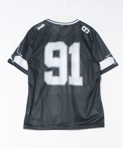WARAIJOGO(ワライジョウゴ)の「アメリカンフットボール シャツ Y2K 韓国 ヒップホップ(BDS)(Tシャツ/カットソー・メンズ・ブラック/ホワイト/ピンク・FREE)」の7枚目の写真