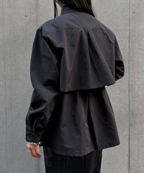 &g'aime(アンジェム)の「【&g'aime 】3wayドロストオーバージャケット 3-Way Drawstring Over Jacket(ナイロンジャケット・レディース・ブルー/グレー/ブラック/ライトグレー/チャコールグレー・FREE)」の15枚目の写真
