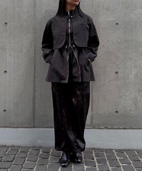 &g'aime(アンジェム)の「【&g'aime 】3wayドロストオーバージャケット 3-Way Drawstring Over Jacket(ナイロンジャケット・レディース・ブルー/グレー/ブラック/ライトグレー/チャコールグレー・FREE)」の16枚目の写真
