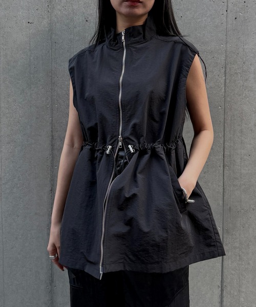 &g'aime(アンジェム)の「【&g'aime 】3wayドロストオーバージャケット 3-Way Drawstring Over Jacket(ナイロンジャケット・レディース・ブルー/グレー/ブラック/ライトグレー/チャコールグレー・FREE)」の19枚目の写真