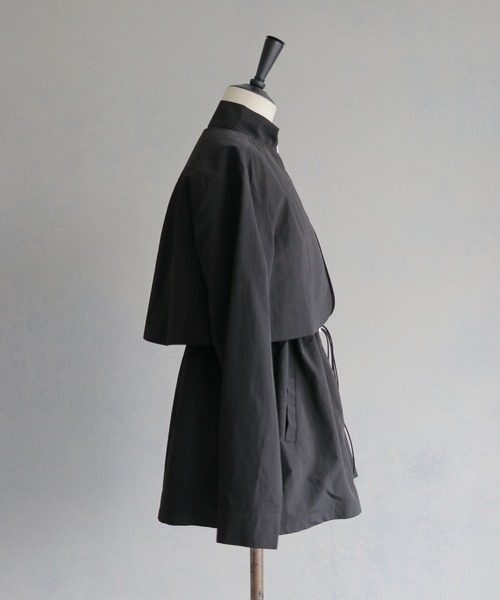 &g'aime(アンジェム)の「【&g'aime 】3wayドロストオーバージャケット 3-Way Drawstring Over Jacket(ナイロンジャケット・レディース・ブルー/グレー/ブラック/ライトグレー/チャコールグレー・FREE)」の7枚目の写真