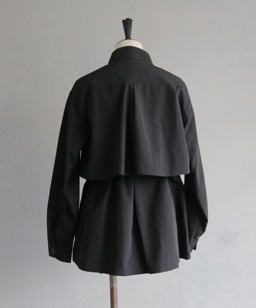 &g'aime(アンジェム)の「【&g'aime 】3wayドロストオーバージャケット 3-Way Drawstring Over Jacket(ナイロンジャケット・レディース・ブルー/グレー/ブラック/ライトグレー/チャコールグレー・FREE)」の8枚目の写真