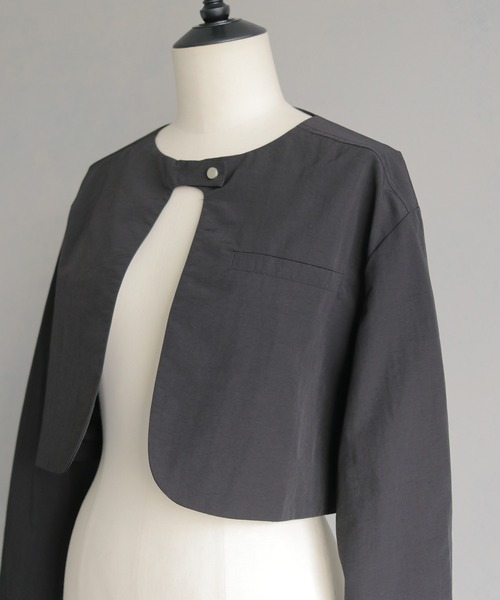 &g'aime(アンジェム)の「【&g'aime 】3wayドロストオーバージャケット 3-Way Drawstring Over Jacket(ナイロンジャケット・レディース・ブルー/グレー/ブラック/ライトグレー/チャコールグレー・FREE)」の12枚目の写真