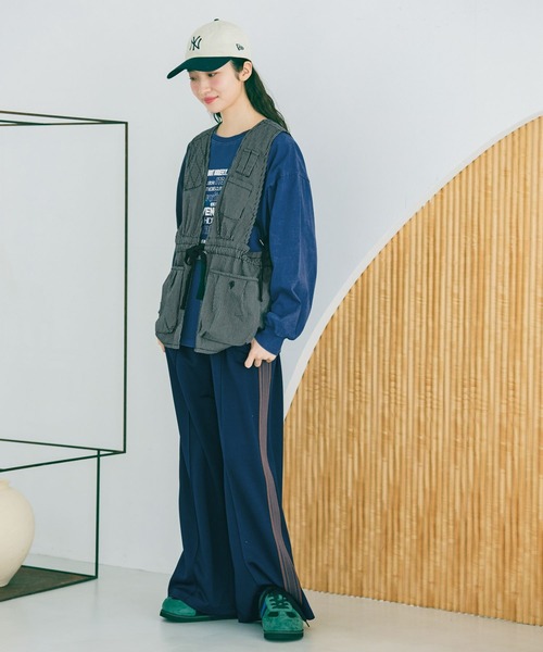 niko and...（ニコアンド）の「サイドラインカットパンツ（その他パンツ・レディース・ネイビー/グリーン/アイボリー・LARGE/MEDIUM）」の6枚目の写真