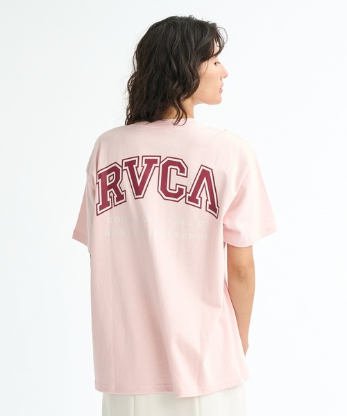 RVCA(ルーカ)の「RVCA ウィメンズ ARCH RVCA LOOSE FIT SS TEE Tシャツ 【2026年春夏モデル】(Tシャツ/カットソー・レディース・ホワイト/ピンク系その他/ブラック・LARGE/MEDIUM/SMALL)」の3枚目の写真