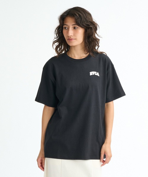 RVCA(ルーカ)の「RVCA ウィメンズ ARCH RVCA LOOSE FIT SS TEE Tシャツ 【2026年春夏モデル】(Tシャツ/カットソー・レディース・ホワイト/ピンク系その他/ブラック・LARGE/MEDIUM/SMALL)」の10枚目の写真